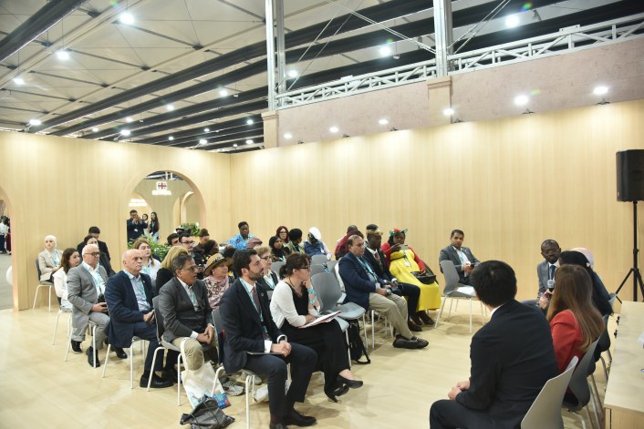 Audience at GSNP Pavilion WUF13 session