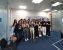 Youth delegates and IHA CEO Eddie Rich pose for a group photo at the International Hydropower Association headquarters.