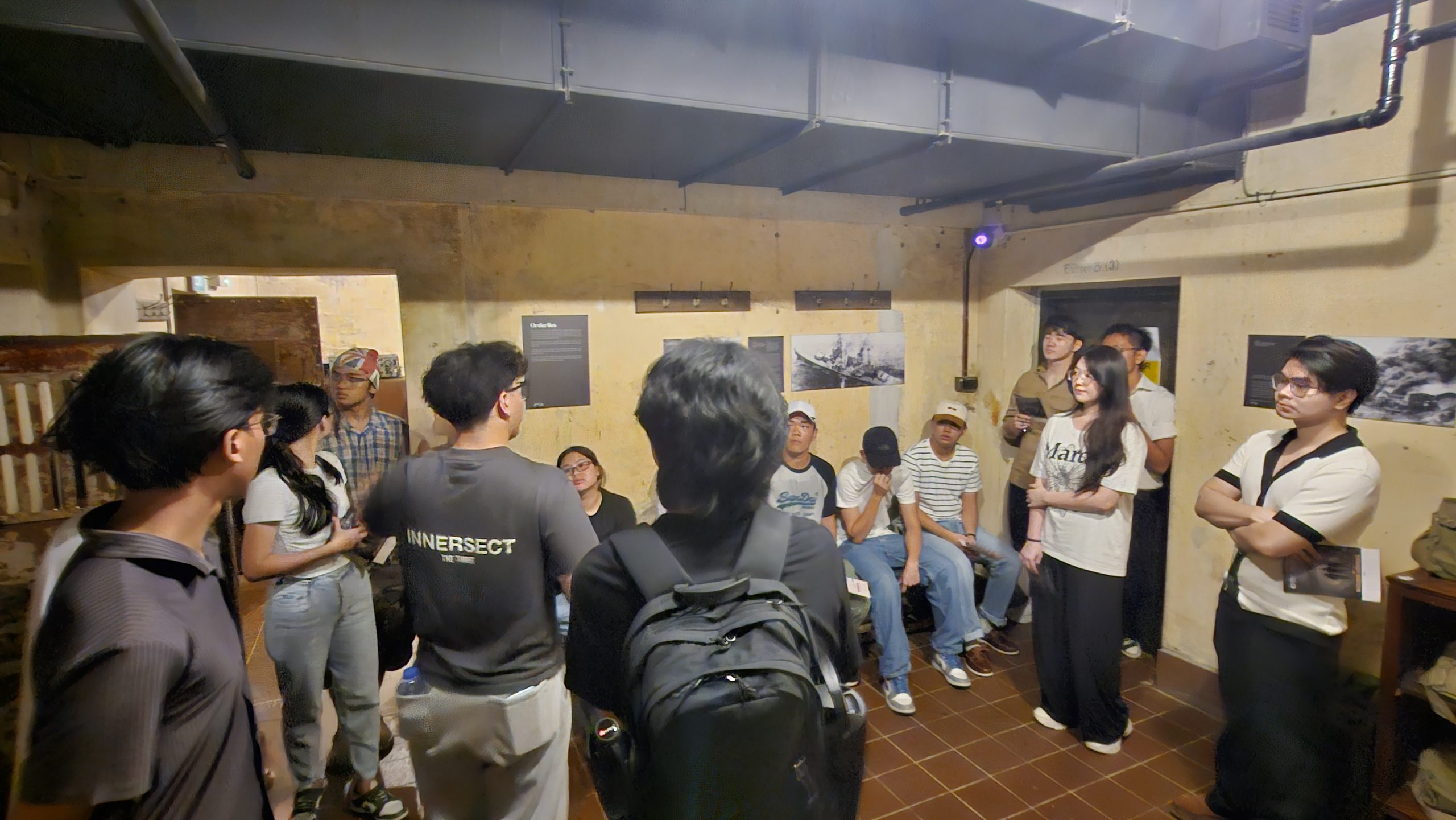 Participants explore the Battlebox bunker during the BunkerProof heritage trail.