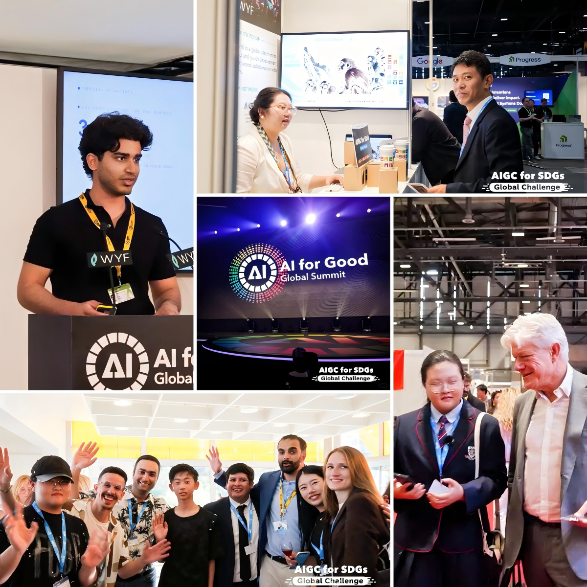 On-site at the AI for Good Global Summit 2026: summit stage and exhibition