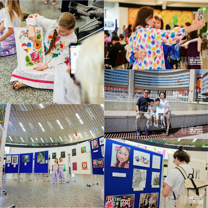 Figure 3: On-site at the exhibition: visitors enjoying the artworks
